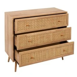 Home Déco Factory Commode En Bois Et Cannage 3 Tiroirs H79cm - Baia -SEMA design Boutique 626810 FRN03 WEB