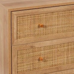 Home Déco Factory Commode En Bois Et Cannage 3 Tiroirs H79cm - Baia -SEMA design Boutique 626810 FRN05 WEB