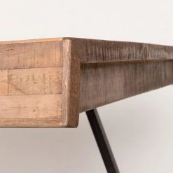 White Label Living Table à Manger En Teck Massif Et Pieds Métal 200x90cm - Suri -SEMA design Boutique 627266 FRN03 WEB