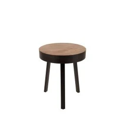White Label Living Table D'appoint Ronde En Teck - Suri