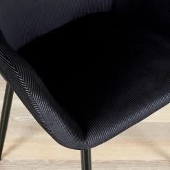 Home Déco Factory Chaise Avec Accoudoir En Velours Cotelé Noir - Julia 12 Home Déco Factory Chaise Avec Accoudoir En Velours Cotelé Noir - Julia -SEMA design Boutique 629680 FRN05 WEB