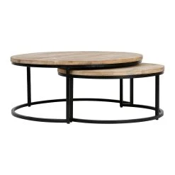 PG Trading Table Basse Gigogne Ronde (lot De 2) En Manguier Et Fer Noir - Noe 9 PG Trading Table Basse Gigogne Ronde (lot De 2) En Manguier Et Fer Noir - Noe -SEMA design Boutique 630494 DET01 WEB