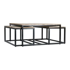 PG Trading Table Basse Gigogne (lot De 3) En Manguier Et Fer Noir -Noe -SEMA design Boutique 630495 DET02 WEB