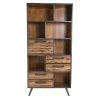 Zago Bibliothèque En Placage Acacia Et Métal 7 Niches H200cm - Cusco -SEMA design Boutique 630924 FRN01 WEB