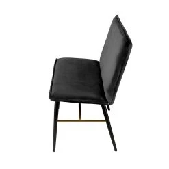 Zago Banc En Velours Noir - Vero -SEMA design Boutique 630951 FRN03 WEB