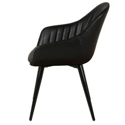 Zago Chaise Avec Accoudoir Effet Cuir Noir - Ben -SEMA design Boutique 630957 FRN03 WEB