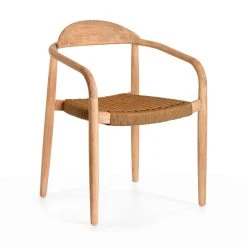 La Forma Chaise Salle à Manger En Bois D'acacia Et Corde Marron - Nina