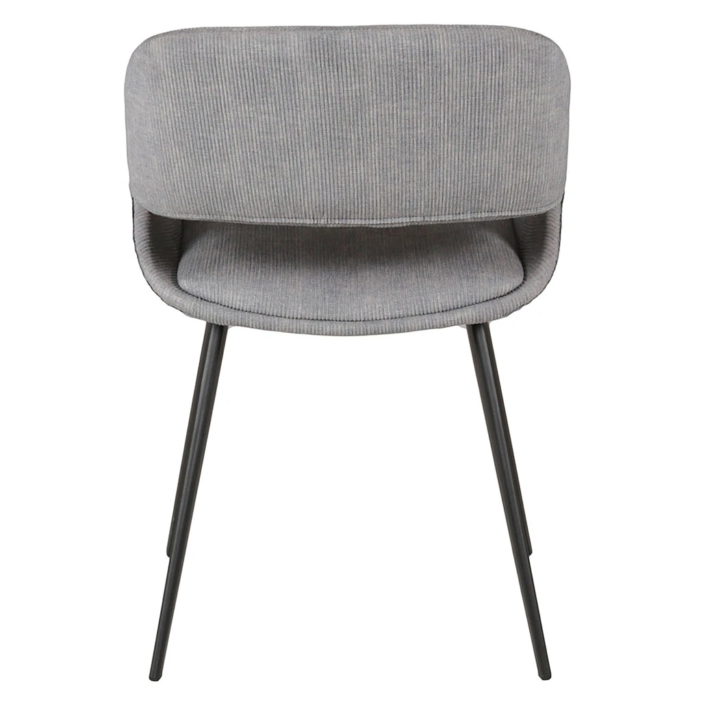 Zago Chaise Salle à Manger Velours Côtelé Gris Clair - Alma 6 Zago Chaise Salle à Manger Velours Côtelé Gris Clair - Alma – Image 4