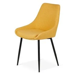Zago Chaise Salle à Manger Tissu Moutarde - Ben