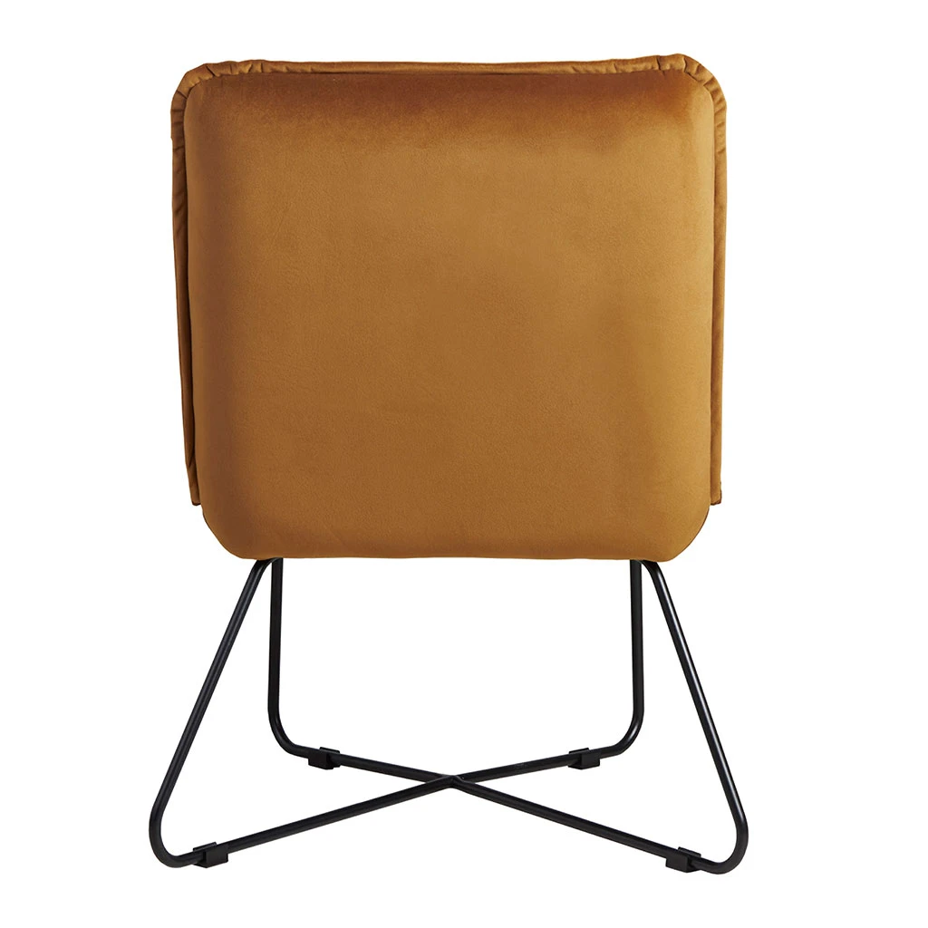 Zago Fauteuil En Velours Ambre - Habby 7 Zago Fauteuil En Velours Ambre - Habby – Image 5