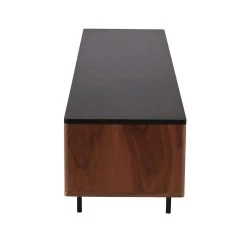 Zago Meuble TV En Noyer Et Métal Noir - Nuna -SEMA design Boutique 633451 FRN03 WEB