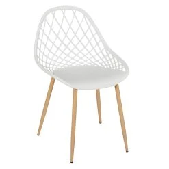 Home Déco Factory Chaise De Jardin En Plastique Blanc - Malaga