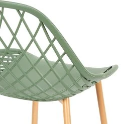 Home Déco Factory Chaise De Jardin En Plastique Vert - Malaga -SEMA design Boutique 633471 FRN04 WEB