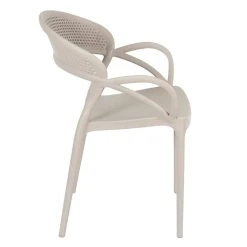Home Déco Factory Chaise Exterieur Taupe En Plastique Sacha Empilable -SEMA design Boutique 633474 FRN03 WEB
