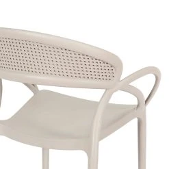 Home Déco Factory Chaise Exterieur Taupe En Plastique Sacha Empilable -SEMA design Boutique 633474 FRN05 WEB