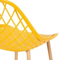 Home Déco Factory Chaise De Jardin En Plastique Jaune - Malaga -SEMA design Boutique 633480 FRN04 WEB