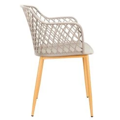 Home Déco Factory Fauteuil De Jardin Gris Taupe En Plastique Malaga -SEMA design Boutique 633484 FRN03 WEB