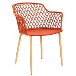 Home Déco Factory Fauteuil De Jardin Terracotta En Plastique Malaga