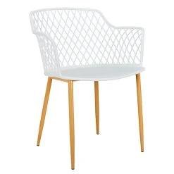 Home Déco Factory Fauteuil De Jardin Blanc En Plastique Malaga