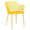Home Déco Factory Fauteuil De Jardin Jaune En Plastique Malaga
