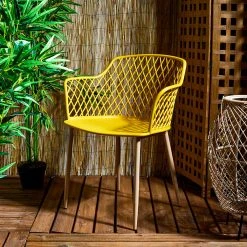 Home Déco Factory Fauteuil De Jardin Jaune En Plastique Malaga -SEMA design Boutique 633488 FRN06 WEB