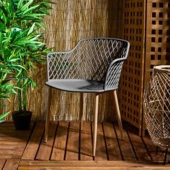 Home Déco Factory Fauteuil De Jardin Gris En Plastique Malaga -SEMA design Boutique 633490 FRN06 WEB