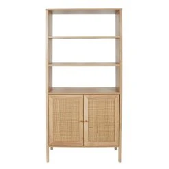 Home Déco Factory Buffet Haut En Bois Avec 3 Niveaux H163cm - Baia