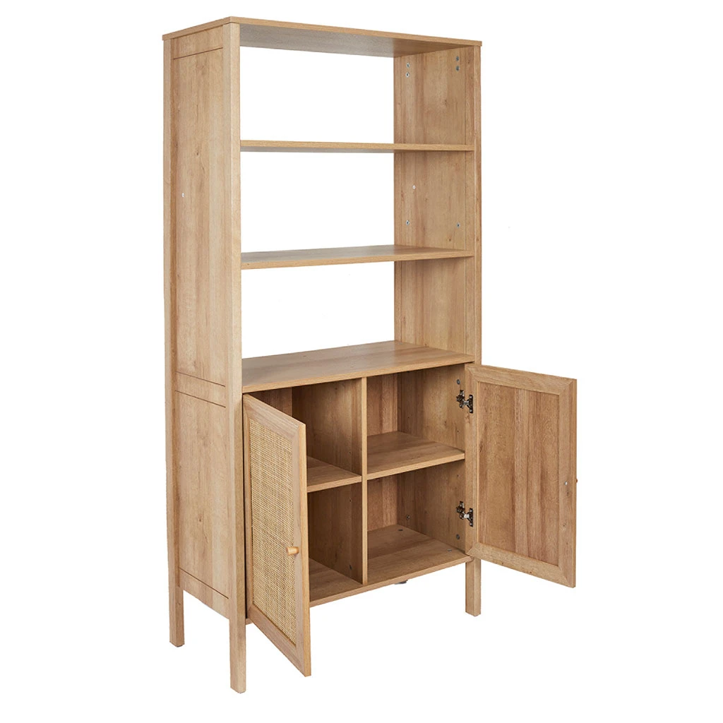 Home Déco Factory Buffet Haut En Bois Avec 3 Niveaux H163cm - Baia 6 Home Déco Factory Buffet Haut En Bois Avec 3 Niveaux H163cm - Baia – Image 4