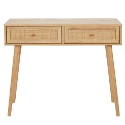Home Déco Factory Console 2 Tiroirs En Bois Naturel - Baia