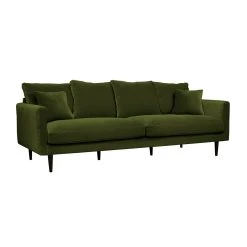 Inside Canapé Fixe 4 Places Marius - Effet Velours - Seven Turtle