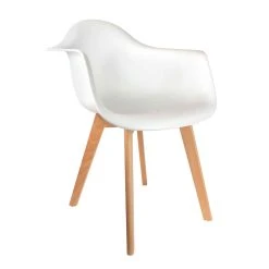 Home Déco Factory Fauteuil Scandinave Blanc