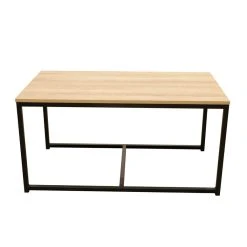 Home Déco Factory Table Basse Gigogne (lot De 3) En Plaqué Bois Et Fer Noir - Selya -SEMA design Boutique 638118 FRN05 WEB