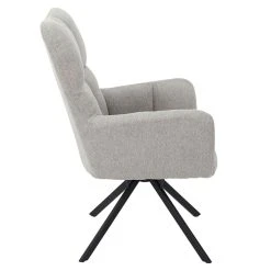 Home Déco Factory Fauteuil De Salon Pivotant En Tissus Gris - Wamy -SEMA design Boutique 638123 FRN03 WEB