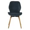 Zago Chaise Salle à Manger En Tissu Soft Touch Bleu Foncé - Keri