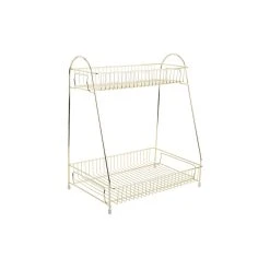 Pt' Etagère En Fer Doré 2 Niveaux H34.5cm - Tidy
