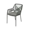 Kaemingk Chaise De Jardin Empilable En Résine Tressée Grise - Seville -SEMA design Boutique 642672 FRN01 WEB