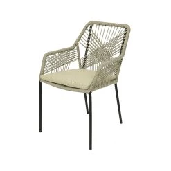Kaemingk Chaise De Jardin Empilable En Résine Tressée Beige - Seville