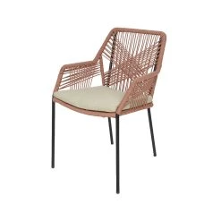 Kaemingk Chaise De Jardin Empilable En Résine Tressée Terre Cuite - Seville