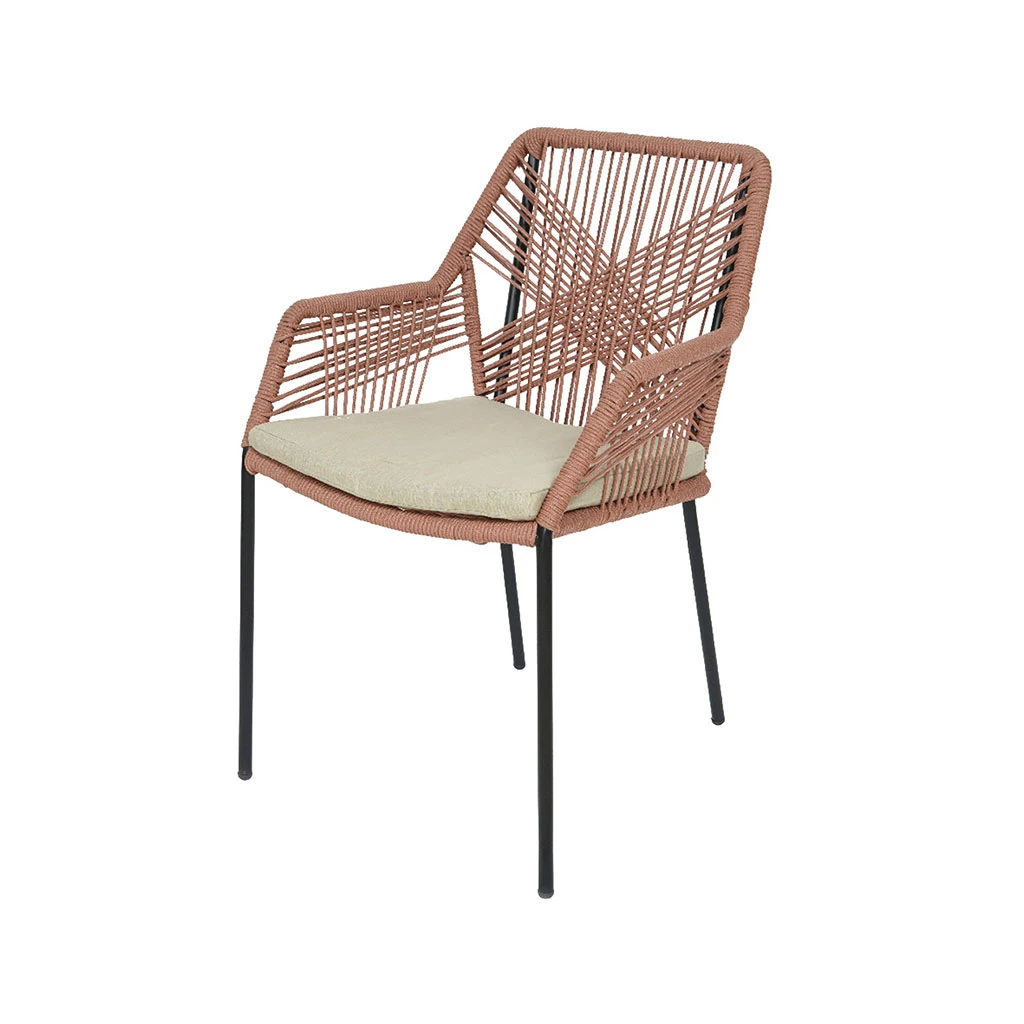 Kaemingk Chaise De Jardin Empilable En Résine Tressée Terre Cuite - Seville 3 Kaemingk Chaise De Jardin Empilable En Résine Tressée Terre Cuite - Seville