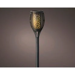 Kaemingk Torche Solaire En Plastique Effet Flamme D12xh61.5cm