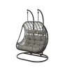 Kaemingk Fauteuil De Jardin Oeuf Suspendu 2 Places En Resine Tressée Noir - Riga