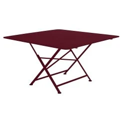 Fermob Table De Jardin Pliante Carrée En Acier Cerise 128x128cm - Cargo