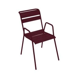 Fermob Chaise De Jardin En Acier Cerise Noire - Monceau Bridge