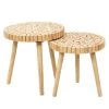 Home Déco Factory Tables Gigogne (lot De 2) En Bois De Pin - Rubin