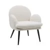 Zago Fauteuil En Tissu Effet Laine Bouclette Blanc - Oria -SEMA design Boutique 646238 FRN01 WEB
