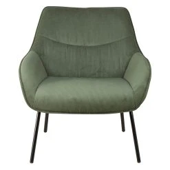 Zago Fauteuil En Velours Côtelé Vert Sapin - Martin