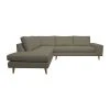 Inside Canapé D'angle Gauche 5 Places André - Velours Vintage - Adore Kaki Hunter