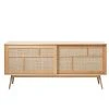 Unique Buffet En Placage Chêne Naturel H80cm - Barrali