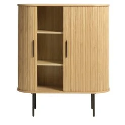 Unique Buffet Placage Chêne Naturel 3 étagères H118cm - Nola -SEMA design Boutique 648106 FRN03 WEB