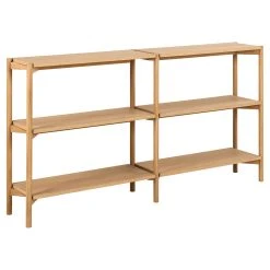AC Design Bibliothèque 3 étagères En Chêne Naturel H88.4cm - Braidwood